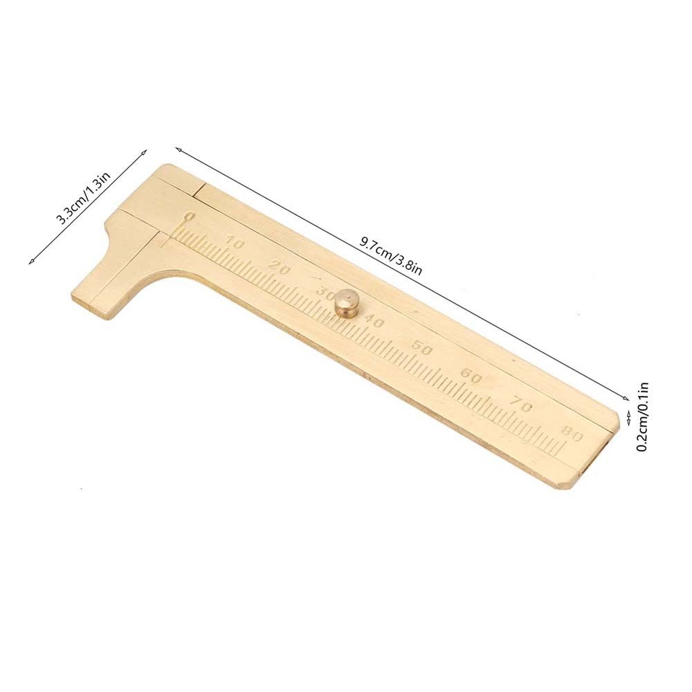 Measuring Tool Solid Copper Vernier Caliper 0-80mm Caliper Ruler For Archaeology