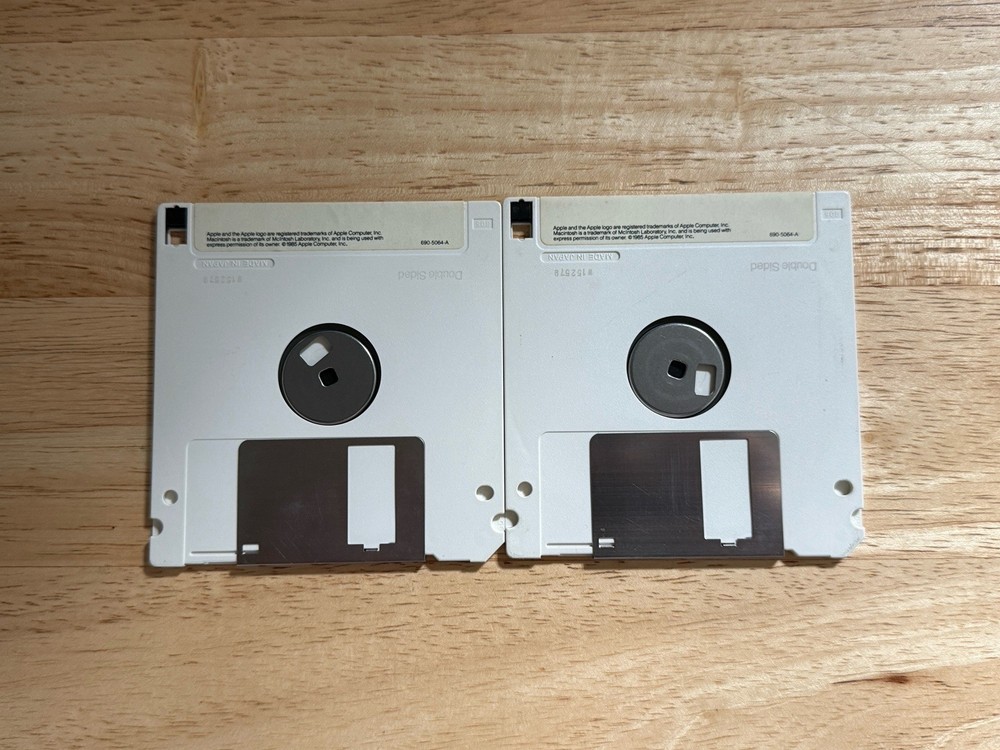 ONE - 1985 Vintage Macintosh Plus System Tools Double-Sided 3.5" Floppy Disk