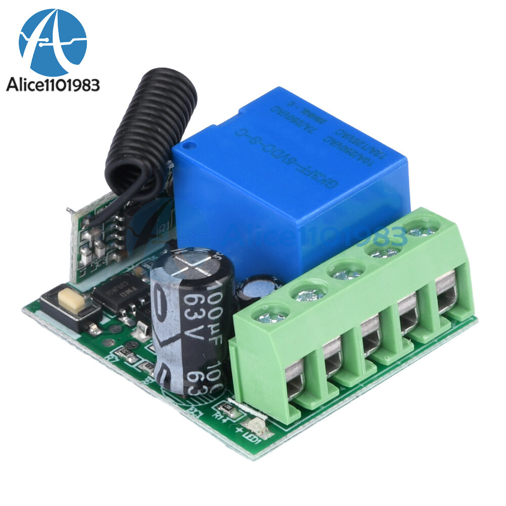 433Mhz 5-60V 1CH Universal Wireless Remote Control Switch Relay Receiver Module