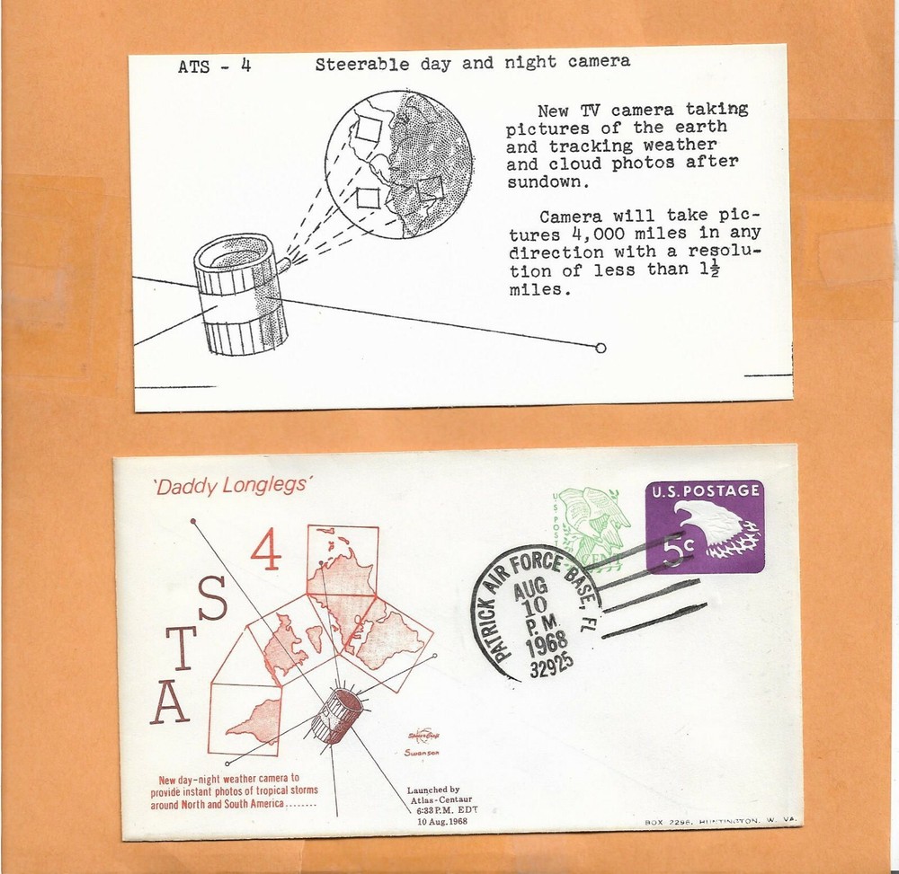 ATS 4 DADDY LONGLEGS AUG 10,1968  PATRICK AFB  SWANSON SPACECRAFT  ***