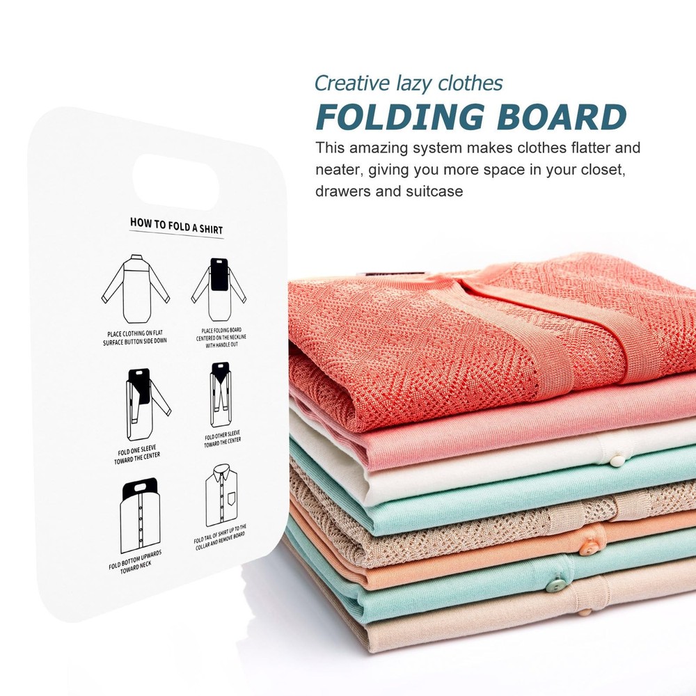 2pcs Shirt Folding Board Clothes Folder Pp Laundry Folding Tool for Home Use ...