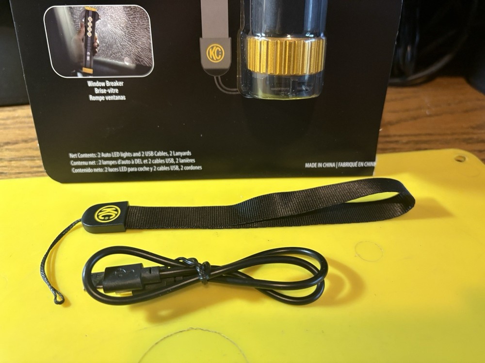 KC Auto Light Flashlight W/ Emergency Tool+Work Light+Tools+Charge Cord NIP