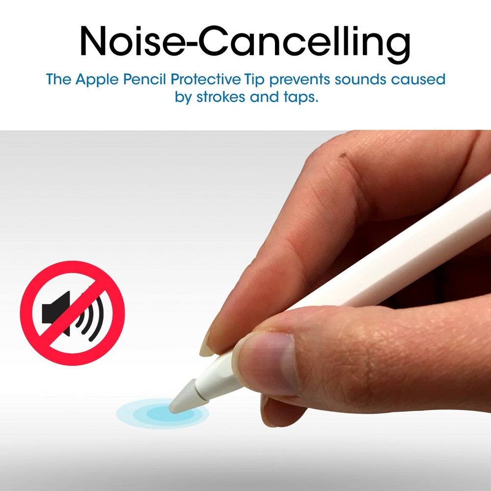 TechMatte Apple Pencil Nib Cover / Protective Tip (8 Pack, Clear)