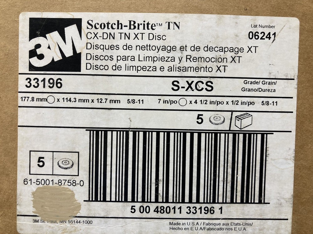3M 33196 Scotch Brite Discs 7” TN Quick Change