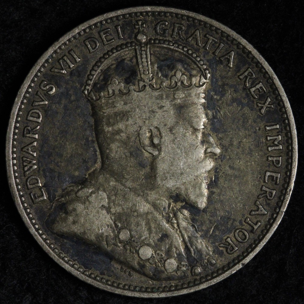 1910 Canada SILVER Twenty Five Cents E332 GAZCH