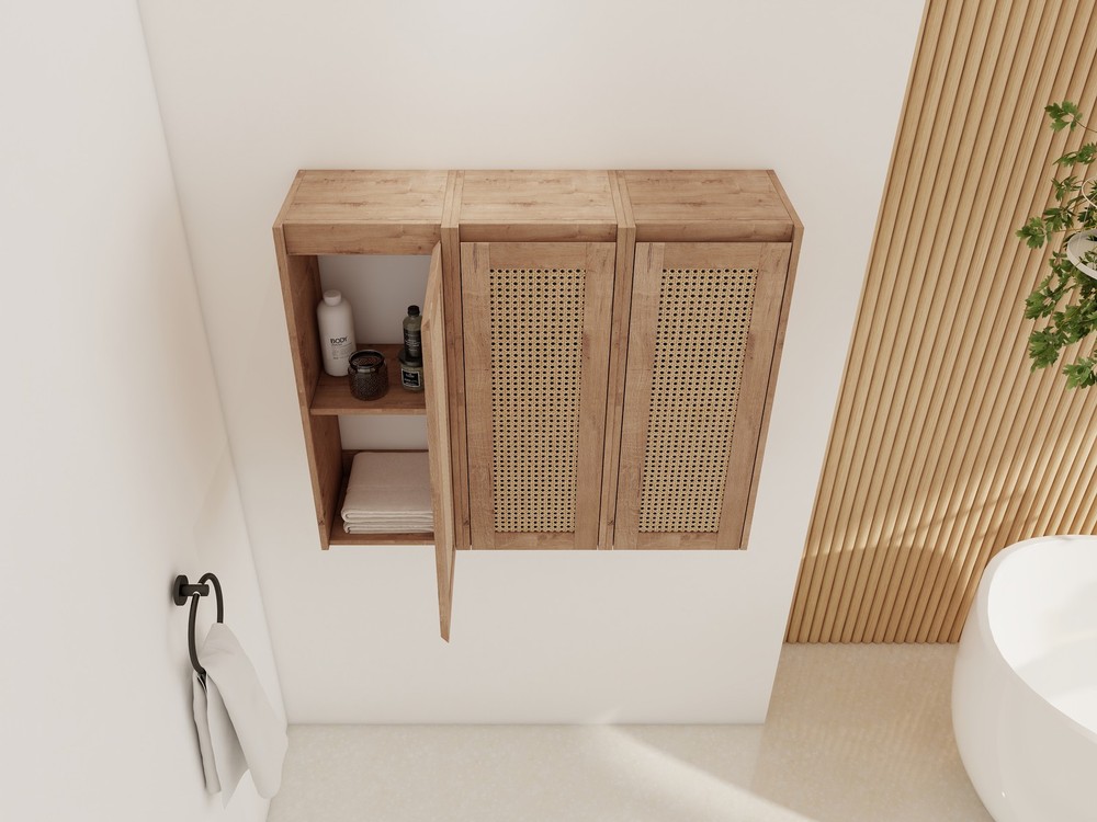 36" Bathroom Side Cabinet,Soft Close Doors,Float Mounting Design,(KD-Packing)