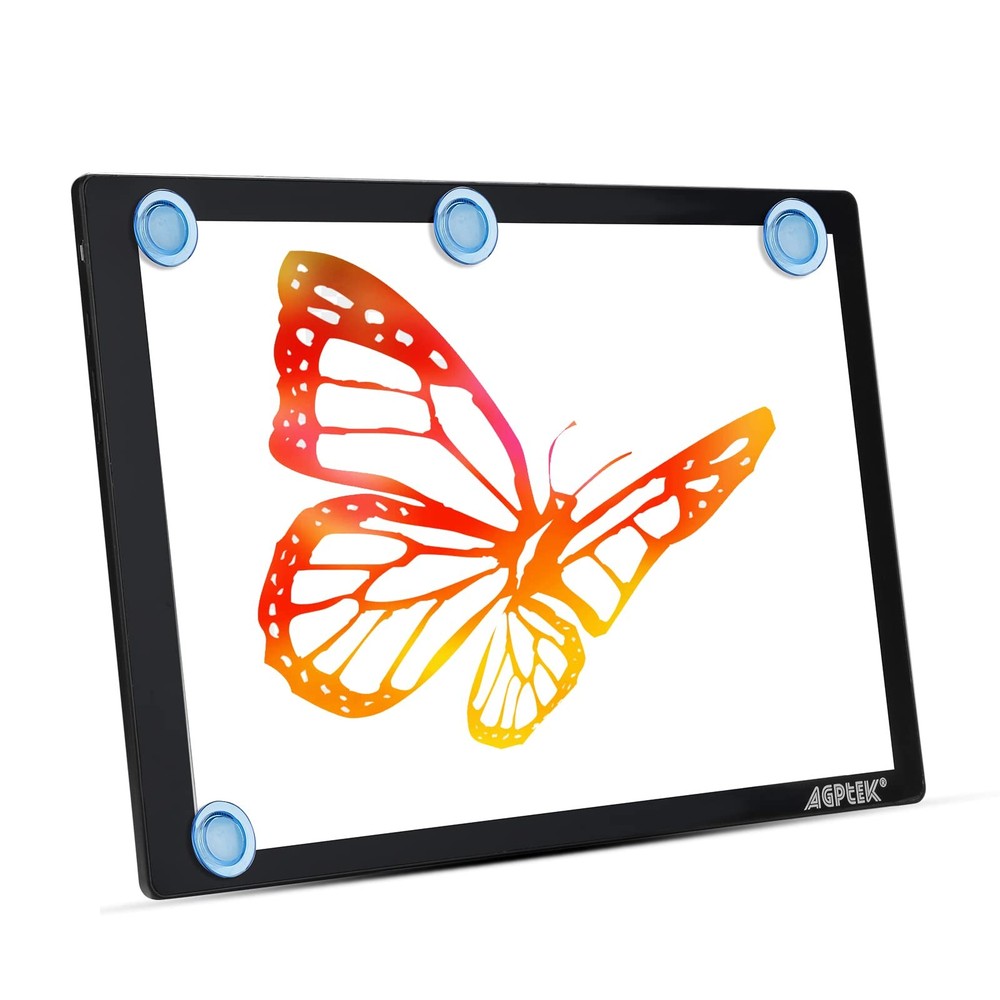 Light Box,Magnetic A4 Pad Magnetic Pad(buttons control), Black