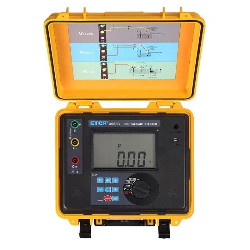 Earth Resistance Tester Ground Shaking Meter 0Ω～2000Ω with USB Communication