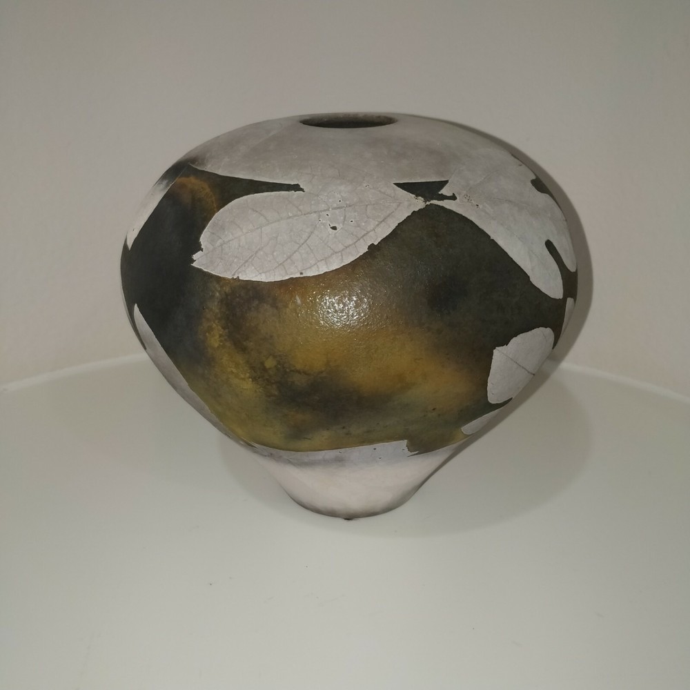 Ceramic Vase 8.5" Tall by Leaf Shadows - Decorative Art!