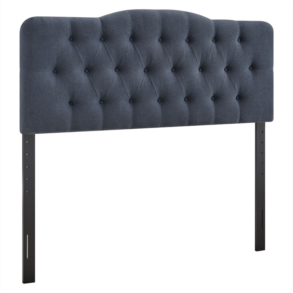 Annabel Premium Linen Blend Full Headboard in Denim
