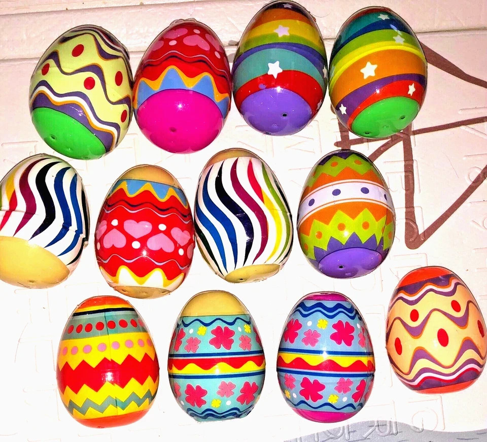 24 PCS Filled Easter Eggs with Fidget Toys, Prefilled Colourful Plastic