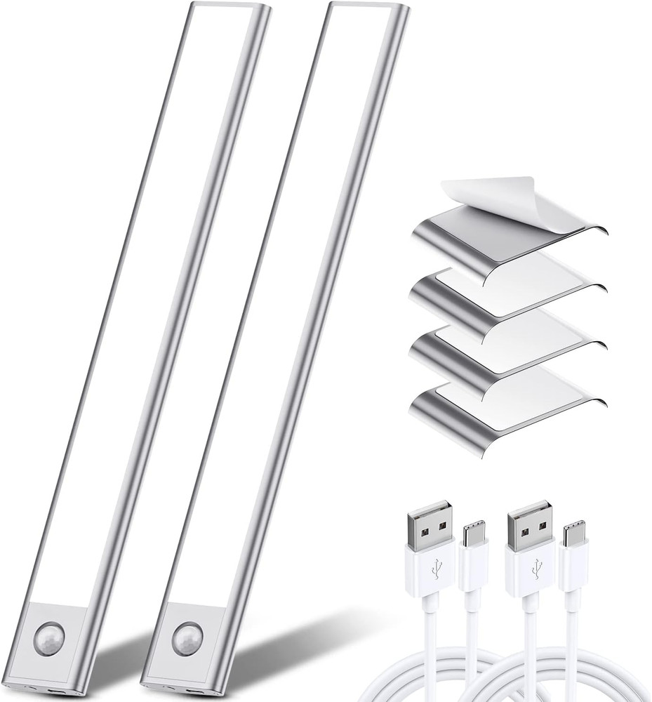 2000Mah Rechargeable LED Motion Sensor Lights - Magnetic under Cabinet, Closet,