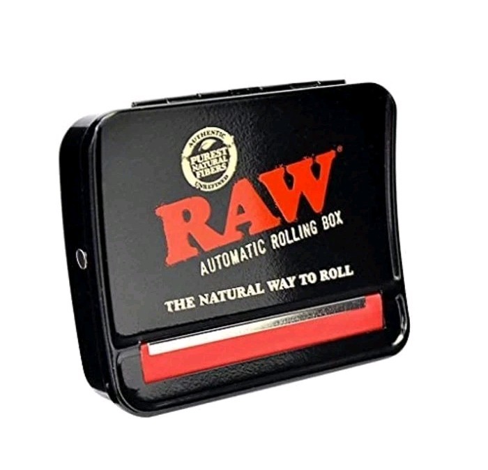 RAW 79Mm Adjustable Automatic Cigarette Rolling Box (RED)