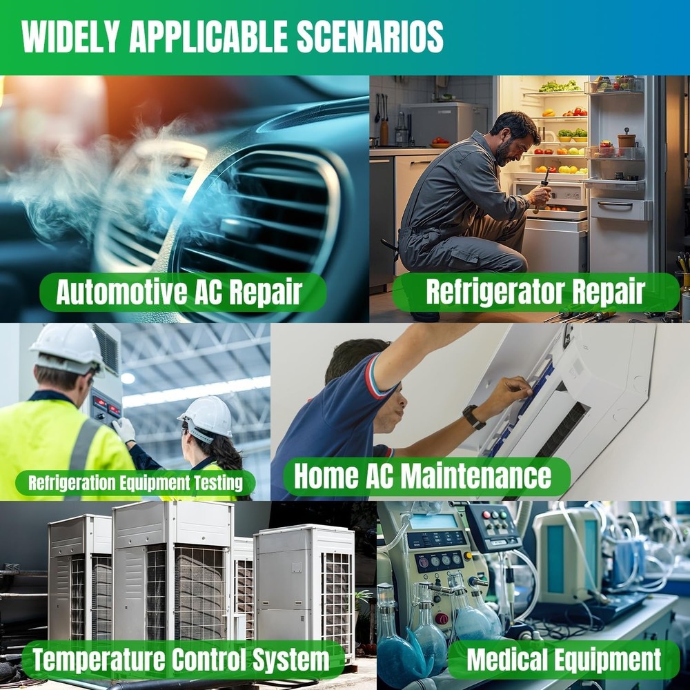 Sensitive HVAC Refrigerant Leak Detector with Heated Diode Sensor