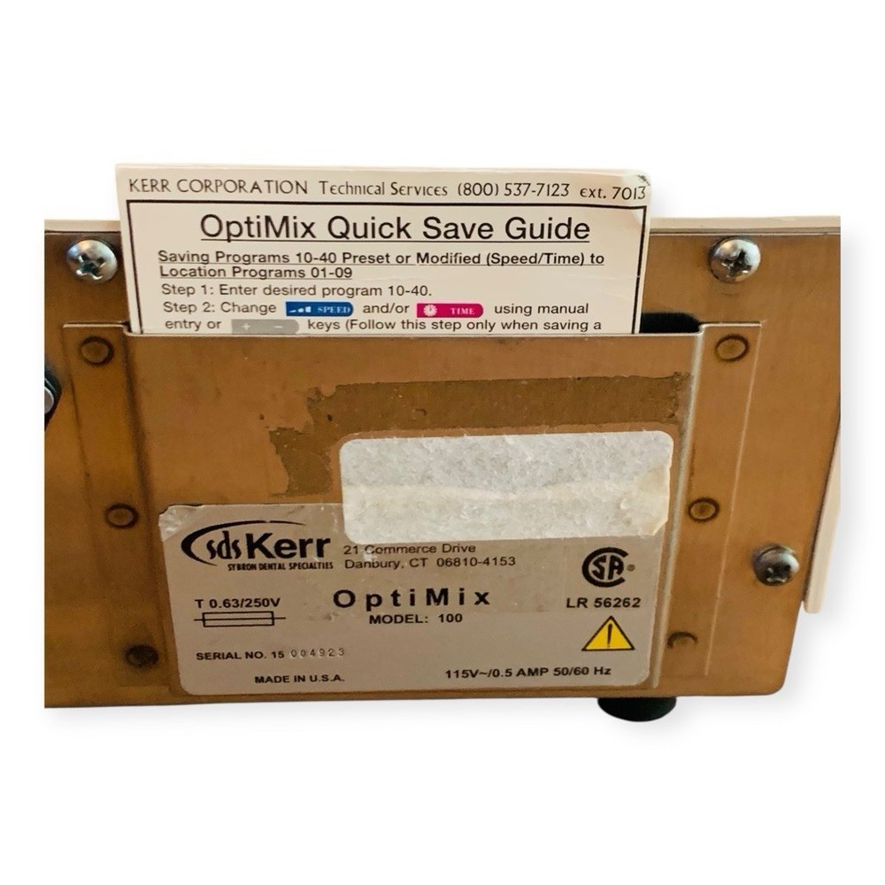 SDS Kerr 100 OptiMix Programmable Computerized Mixing System Dental Amalgamator