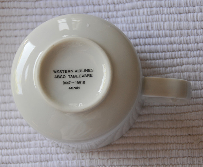 Western Airlines Small China Coffee Cup