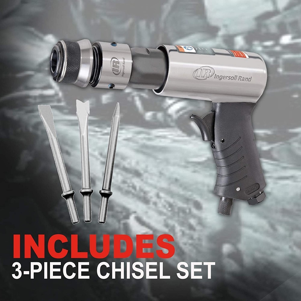 High-Performance Effortless Quick-Change Air Hammer - 3-Piece Chisel Set
