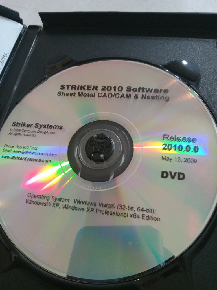 Striker Systems 2010 Sheet Metal CAD CAM & Nesting Software Version 2010.0.0