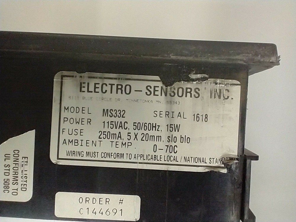 ELECTRO-SENSORS MS332 MOTION CONTROLLER