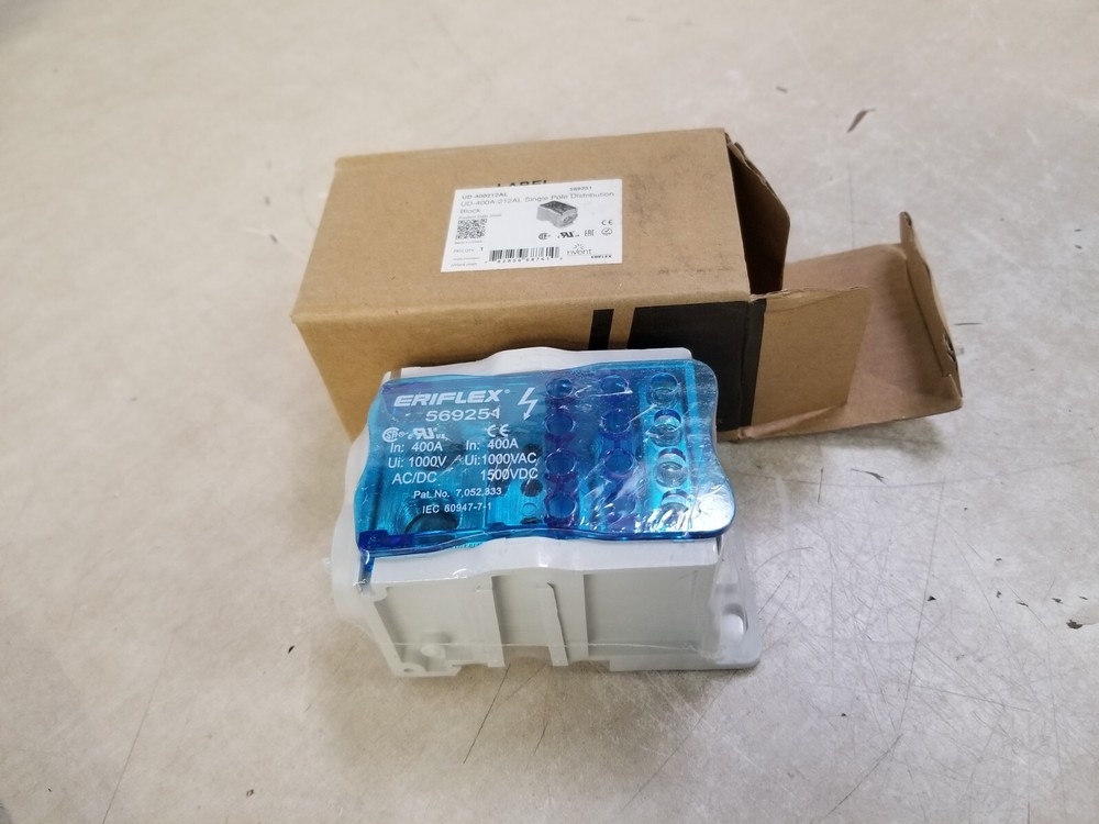 nVent Eriflex 569251 Single Pole Distribution Block, 400A, 2P Line, 12P Load