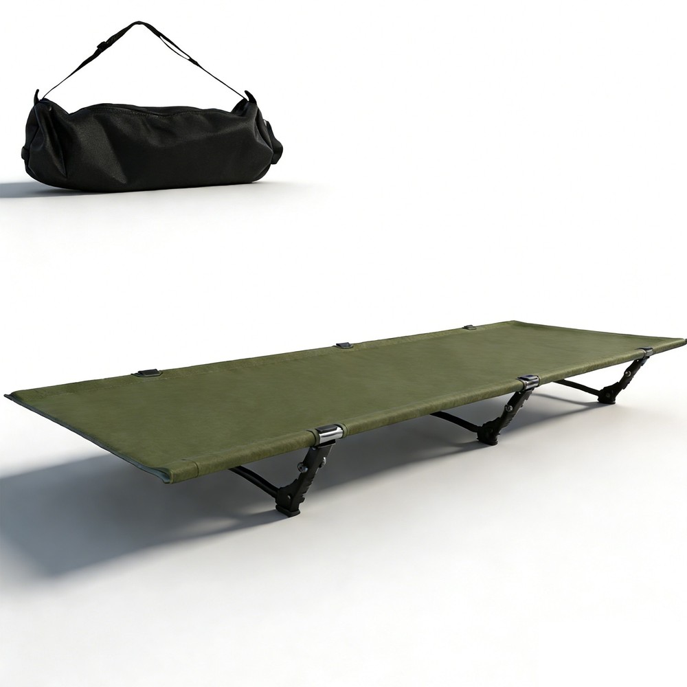 Portable Folding Camping Cot with Carry Bag, Versatile Backpacking Bed