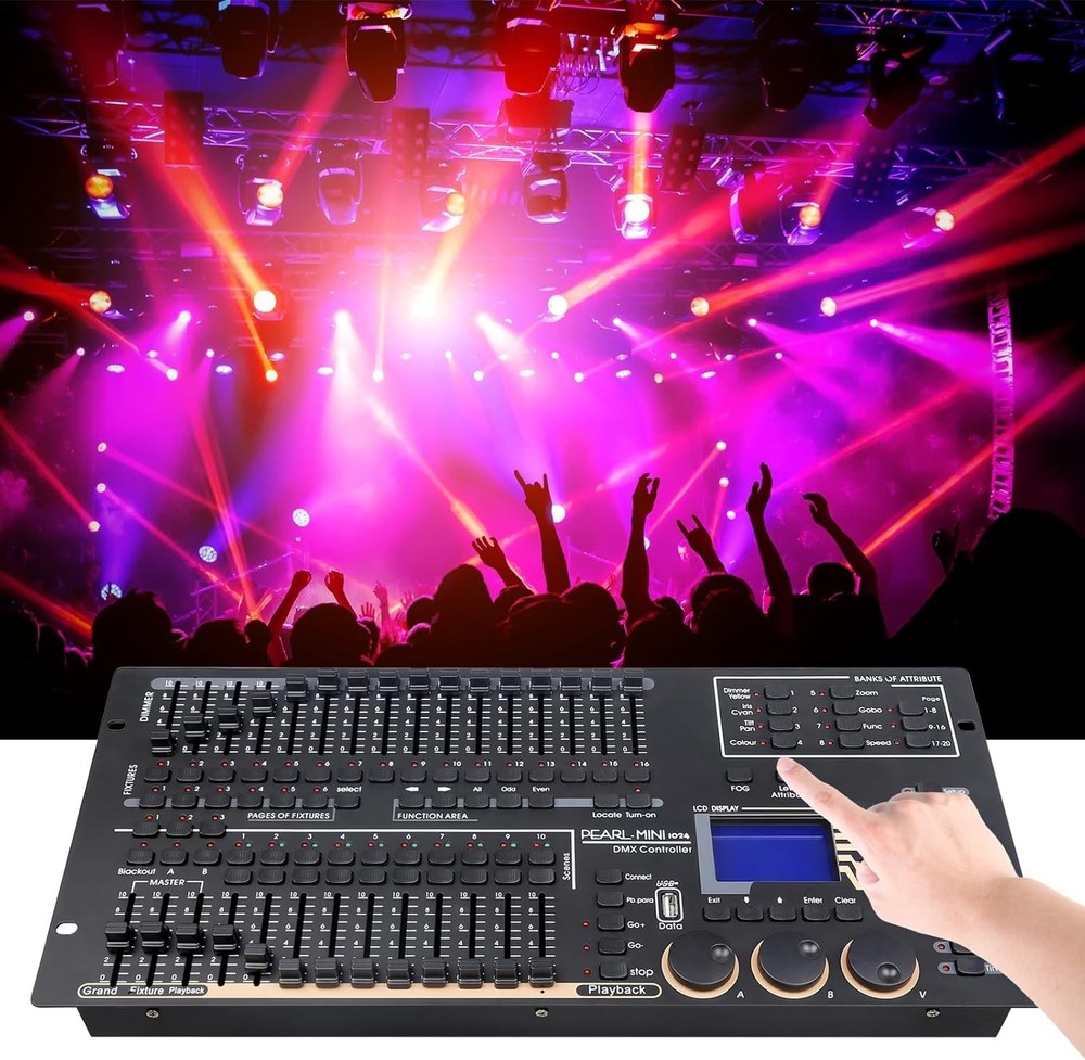 Compact Stage Lighting Controller - 1024 Channels, 60 Scenes & Real-Time Control