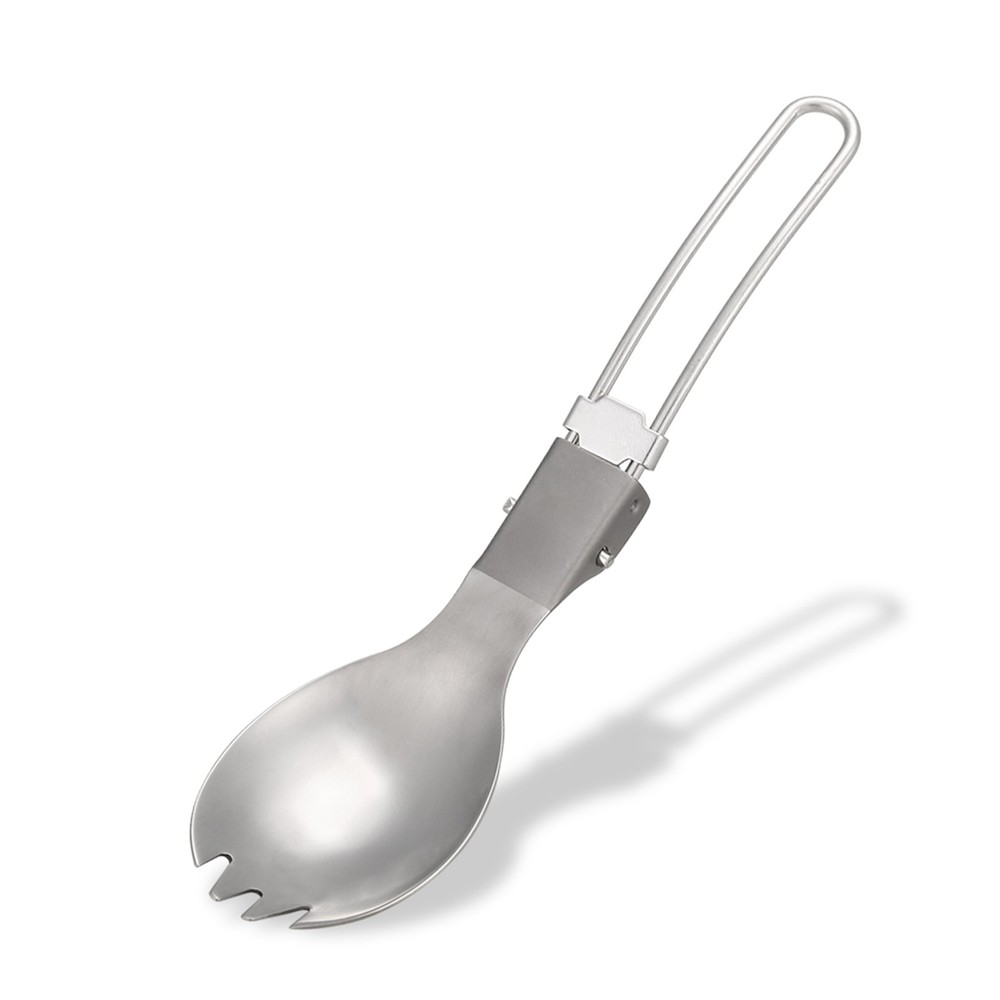Half Polished Folding Spork Lightweight Dinner D0S0