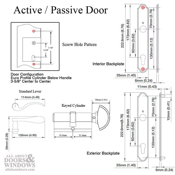 Munchen Active Handle Set M112PL/374N Matte Black