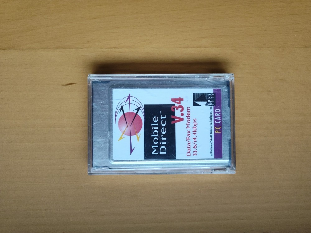 APEX Data Mobile Direct V.34 Data/Fax Modem 33.6/14.4kbps PC Card