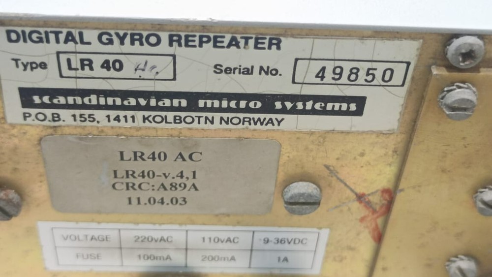 SCANDINAVIAN MICRO SYSTEMS LR-40 DIGITAL GYRO REPEATER