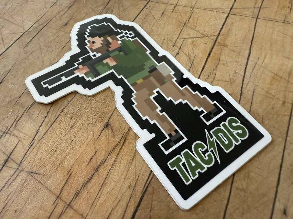 Tacdis Tactical Distributors “16 Bit Shooter” Sticker