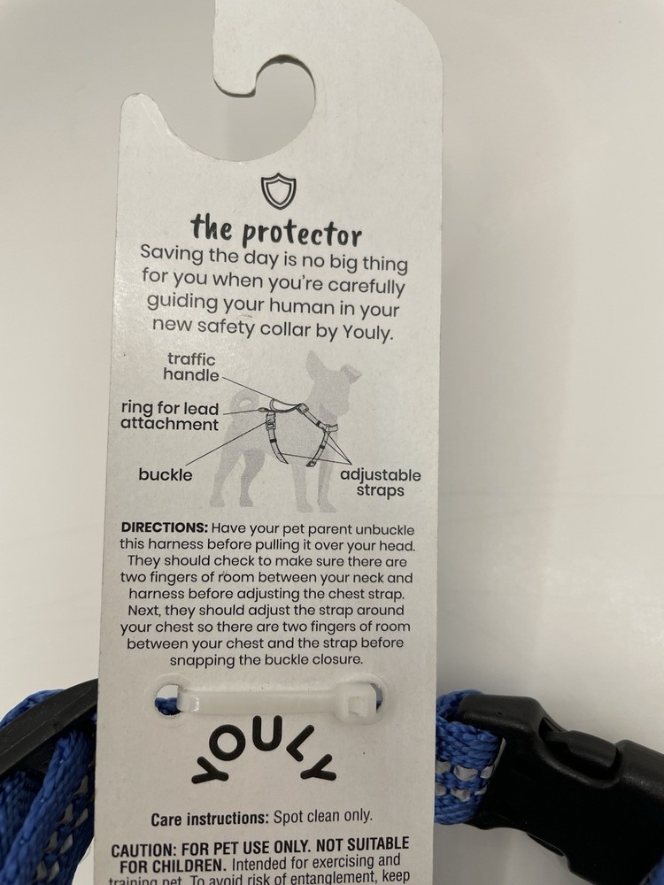 Youly New Small Blue Reflective Harness