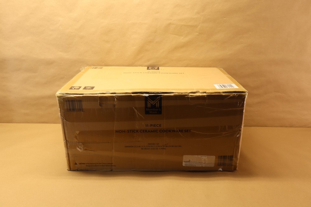 Member s Mark 11-Piece Modern Ceramic Cookware Set, Black