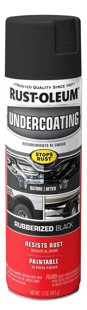 Rust-Oleum 248657 Rubberized Undercoating Spray 15 Oz Black (2 Pack)
