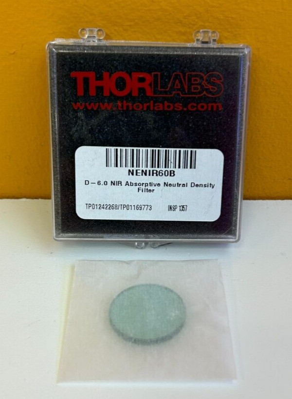 Thorlabs NENIR60B Ø25 mm, 2.8 mm, Unmounted NIR Absorptive ND Filter. Tested!