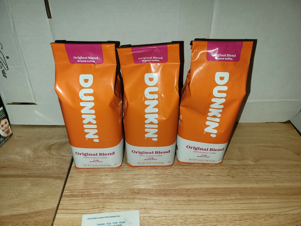 Dunkin Donuts Three Pounds Ground Original Blend Coffee (GROUND) Medium Roast