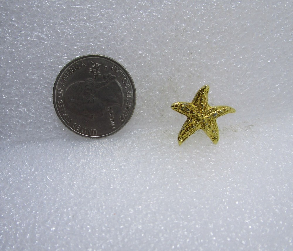 Gold Tone Starfish Pin