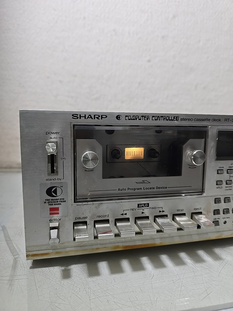SHARP RT-3388A COMPUTER CONTROLLED CASSETTE DECK PLAYER, NOT WORKING FOR REPAIR