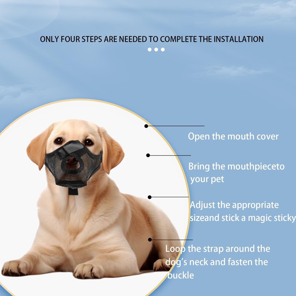 Soft Mesh Dog Muzzle Anti Scavenging Grooming Breathable Basket Medium Pet