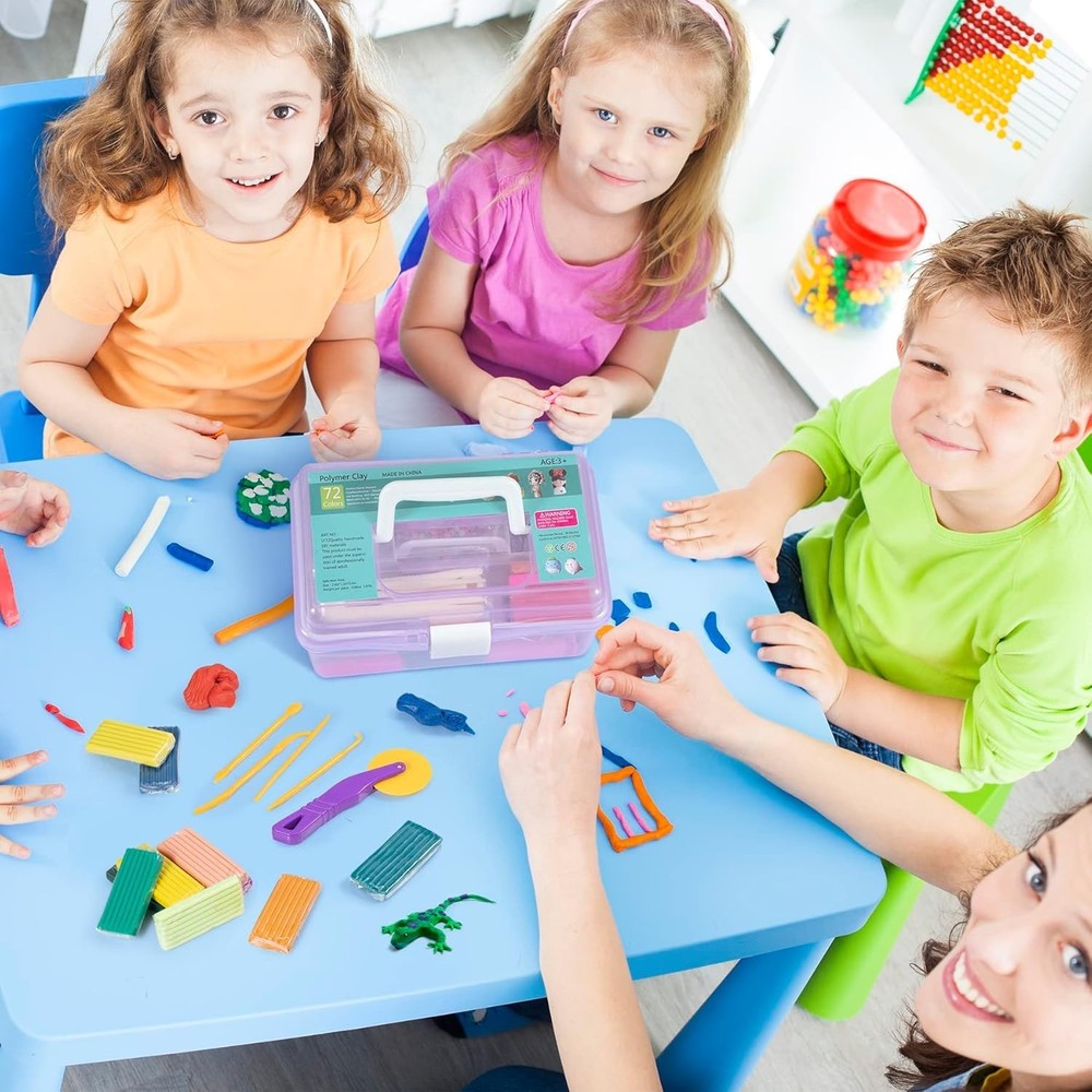 Sculpting Tools Kit with 72 Clay Colors