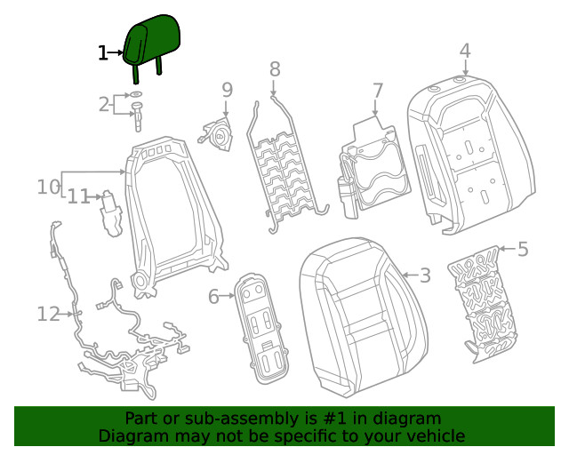 Genuine GM Headrest 26517278