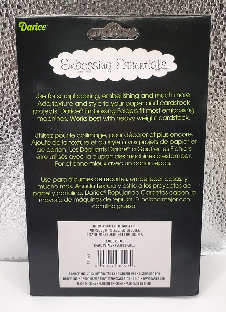 Darice - Embossing Essentials - Large Petal- Flower - Embossing Folder-Crafts