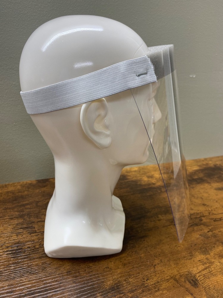 Single or Multiple use Disposable Face Shields Foam Forehead deluxe 11" X 8" USA