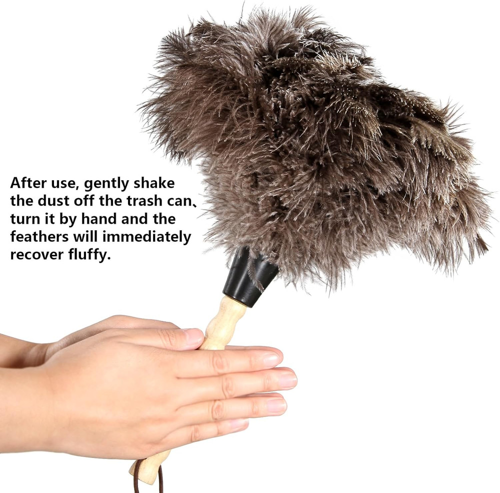 2 Pack Ostrich Feather Duster Natural Static Free Scratch Free Cleaner