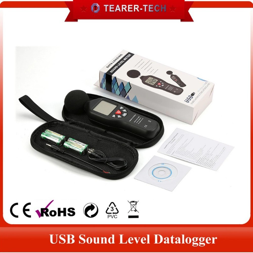 Sound Level Meter Data Logging Function 30dB~130dB Noise Tester Measuring Range