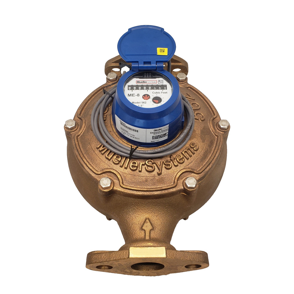 Mueller Systems WENB113C Water Meter 1-1/2" Pipe, 562, 2B, ME8 Encoder, CF, 5'CC