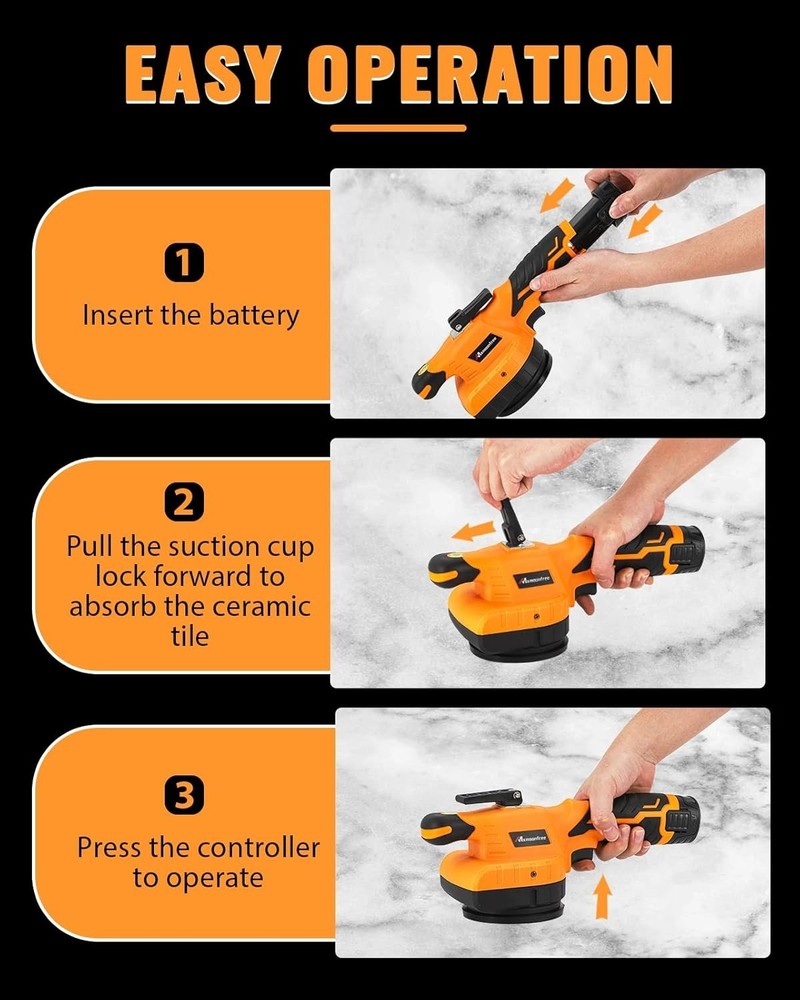 Pro Vibration Tile Tool Kit: Lightweight, Adjustable, & Portable