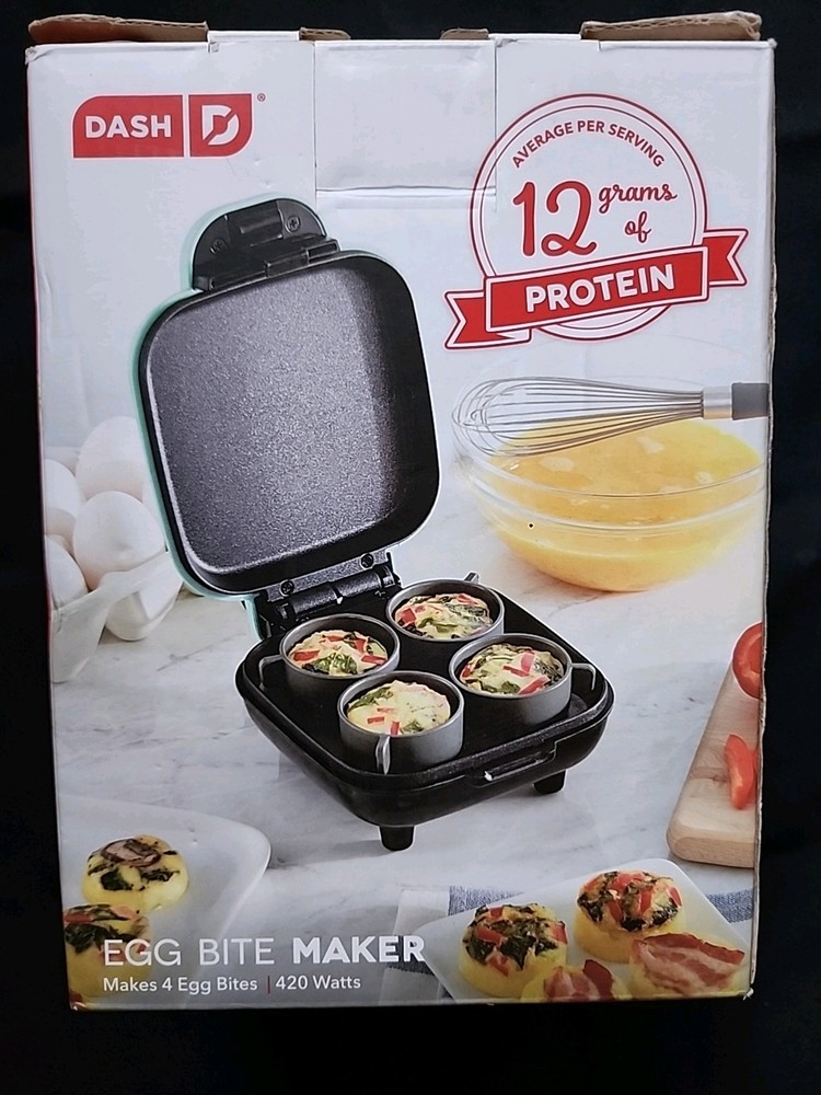 Dash Egg Bite Maker Countertop Egg Cooker, Teal - NEW in Box