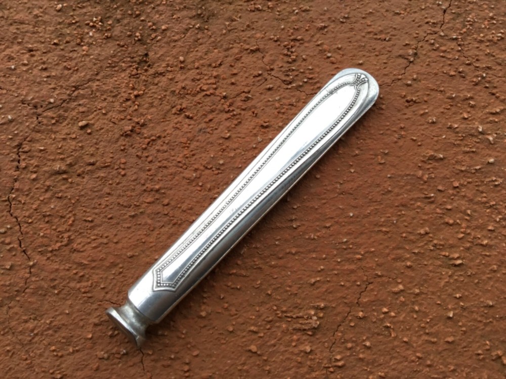 Late 19th Century Plated Silver Custom Tobacco Pipe Tamper