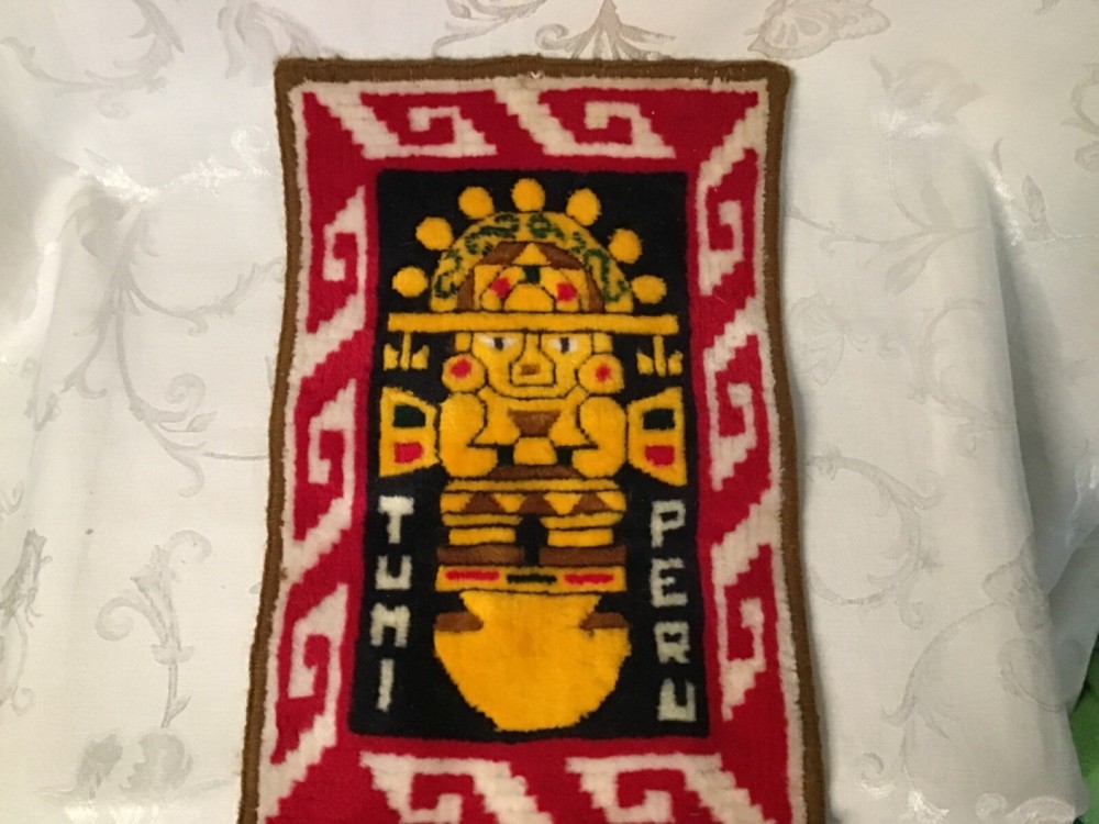 Vintage Peruvian Alpaca Tumi Peru Wool Tapestry